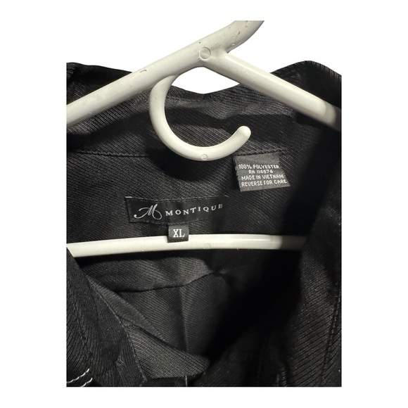 Black and White Lightweight Shirt Jacket with Structured Silhouette - Picture 4 of 4